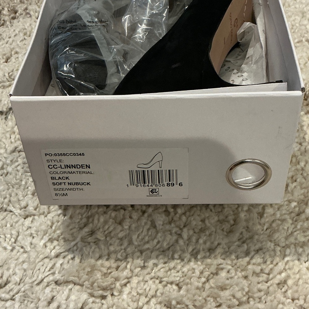 Corso Como Black Suede Heels - Picture 2 of 3